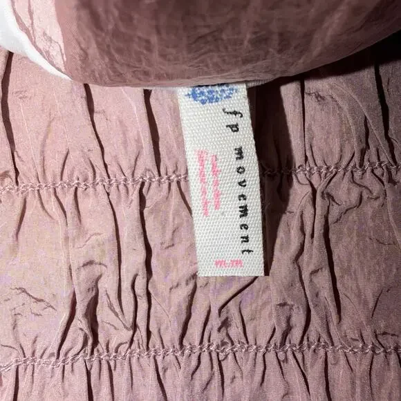 Free People FP Movement Mauve Athletic Shorts Medium Lined Running - Picture 3 of 11